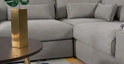 Seccional con Chaise Longue a la Izquierda Trent – Gris Lavado