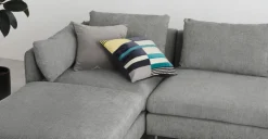 Seccional con Chaise Longue a la Izquierda Vento – Gris a Rayas