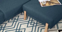Seccional con Chaise Longue a la Derecha Magnus – Azul