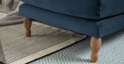 Seccional con Chaise Longue a la Derecha Ariana – Azul Zafiro