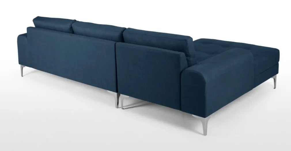 Seccional con Chaise Longue a la Izquierda Vittorio – Azul Oscuro