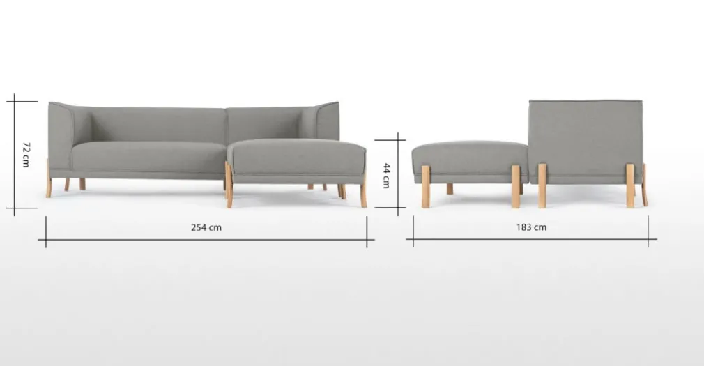 Seccional con Chaise Longue a la Derecha Magnus – Gris Montaña