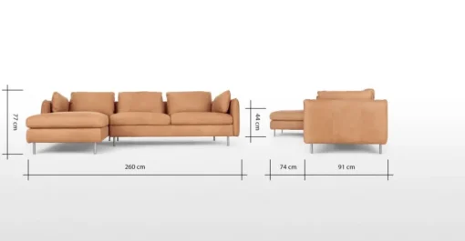 Seccional con Chaise Longue a la Izquierda Vento – Canela