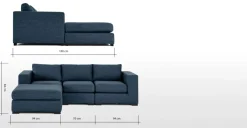 Seccional Modular Mortimer – Azul Puerto