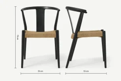 Silla de Comedor Abbon – Efecto Charcoal Black