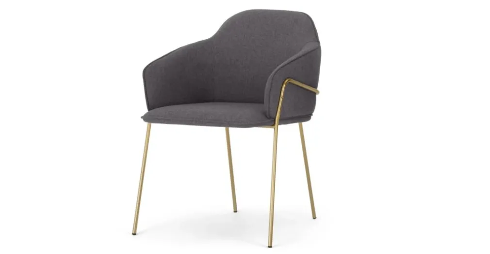 Silla de comedor con estructura Stanley – Gris