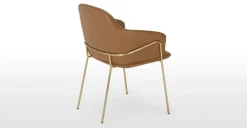 Silla de comedor con marco de metal Stanley – Cuero