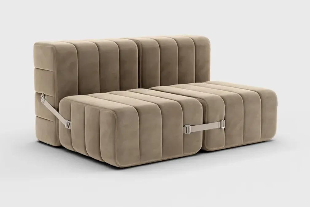 Sofá 2 Cuerpos Curt sin Reposabrazos