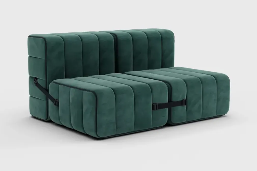 Sofá 2 Cuerpos Curt sin Reposabrazos