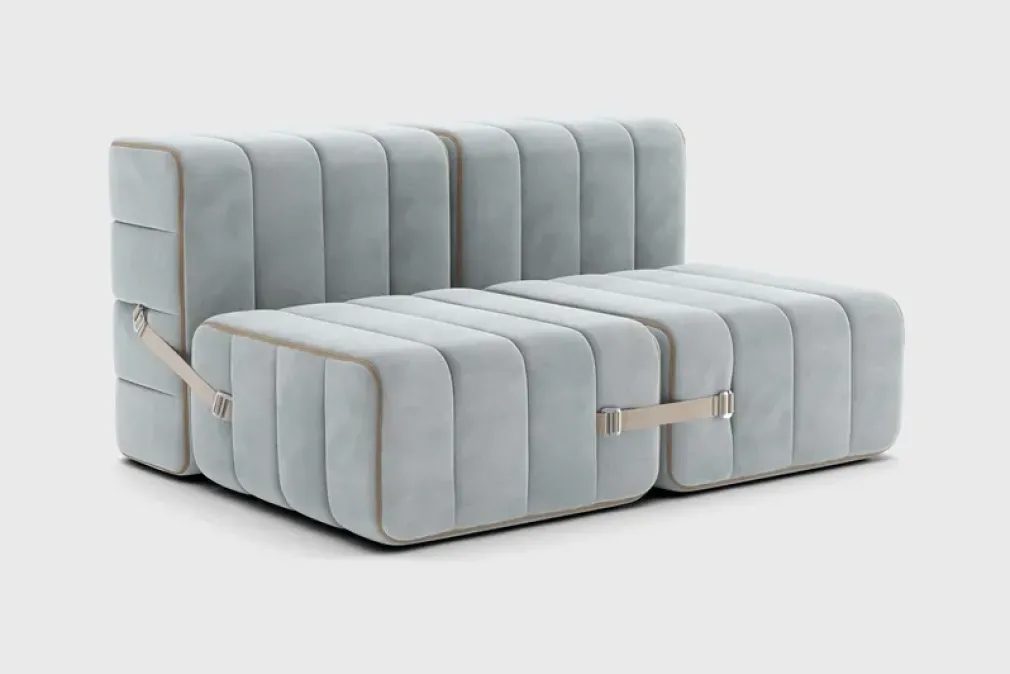 Sofá 2 Cuerpos Curt sin Reposabrazos