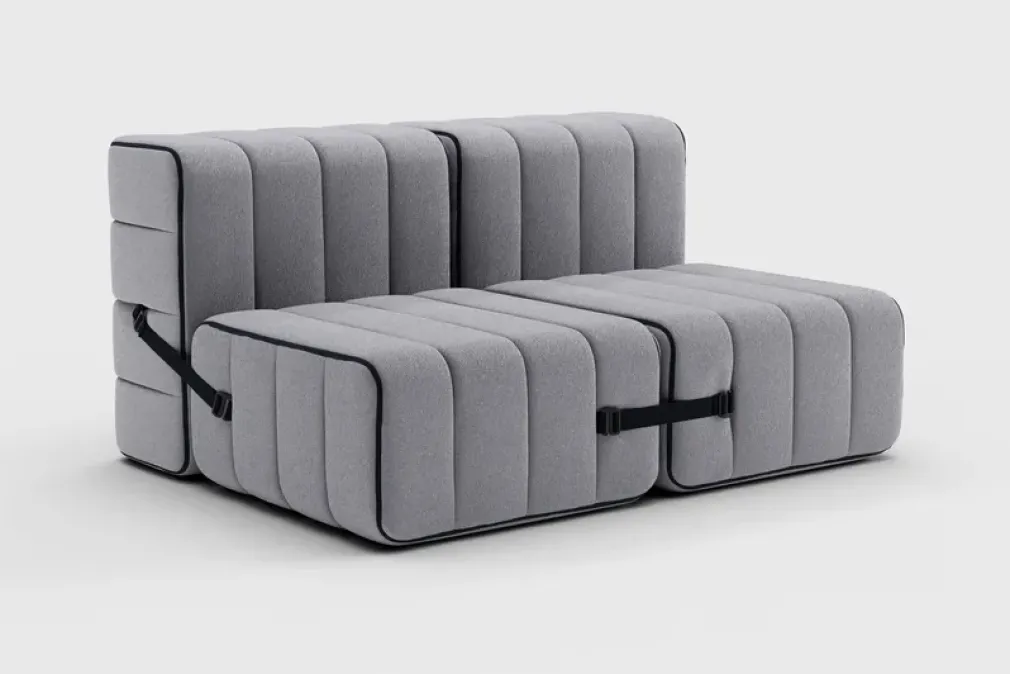 Sofá 2 Cuerpos Curt sin Reposabrazos