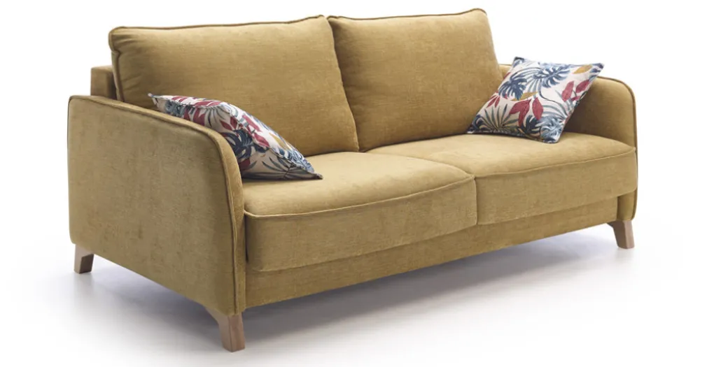 Sofá 3 Cuerpos Litchy – Mostaza