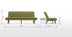 Sofá Cama Click Clack Edwin – Verde Enebro