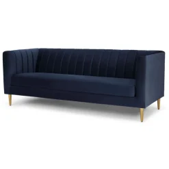 Sofá de 3 Cuerpos Amicie – Azul Marino