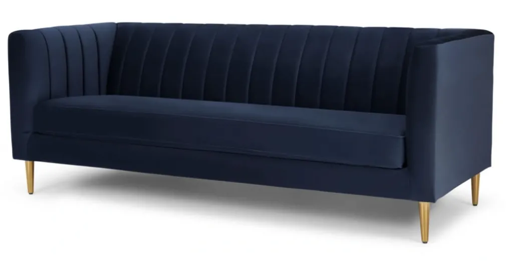 Sofá de 3 Cuerpos Amicie – Azul Marino