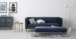 Sofá de 3 Cuerpos Amicie – Azul Marino