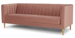Sofá de 3 Cuerpos Amicie – Rosa Palo