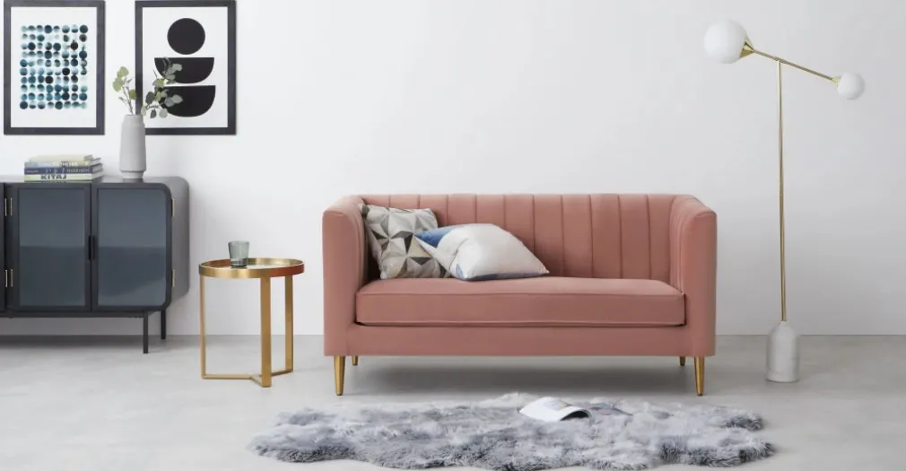 Sofá de 2 Cuerpos Amicie – Rosa