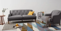 Sofá de 3 Cuerpos Ariana – Gris Grafito