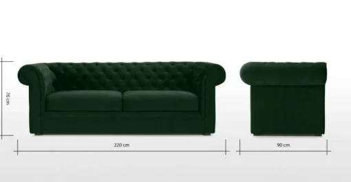Sofá de 3 Cuerpos Beacon – Verde Pino