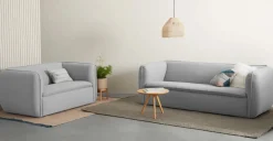 Sofá de 2 Cuerpos Berko – Gris Tiza