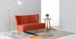 Sofá de 2 Cuerpos Charley – Naranja Retro