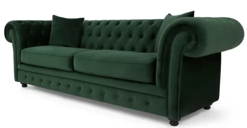 Sofá de 3 cuerpos Chesterfield Branagh – Verde Pino