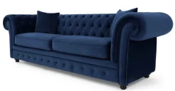 Sofá de 3 cuerpos Chesterfield Branagh – Azul Eléctrico