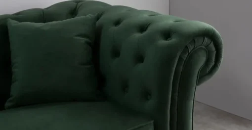 Sofá de 3 cuerpos Chesterfield Branagh – Verde Pino