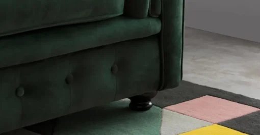 Sofá de 3 cuerpos Chesterfield Branagh – Verde Pino