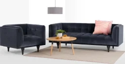 Sofá de 3 Cuerpos Connor – Azul Marino