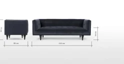 Sofá de 3 Cuerpos Connor – Azul Marino