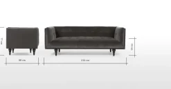 Sofá de 3 Cuerpos Connor – Concreto
