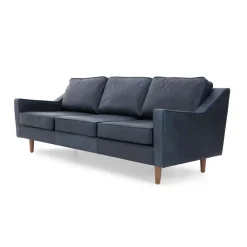 Sofá de 3 Cuerpos Dallas – Cuero Azul Medianoche