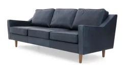 Sofá de 3 Cuerpos Dallas – Cuero Azul Medianoche