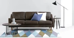 Sofá de 3 Cuerpos Dallas – Cuero Marrón Oxford Premium