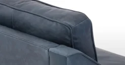 Sofá de 3 Cuerpos Dallas – Cuero Azul Medianoche