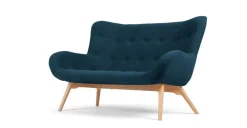 Sofá de 2 Cuerpos Doris – Azul Marino Shetland