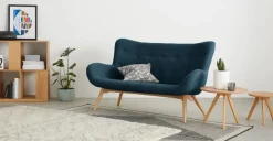 Sofá de 2 Cuerpos Doris – Azul Marino Shetland