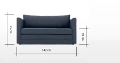 Sofá de 2 Cuerpos Eli – Azul Cuarzo