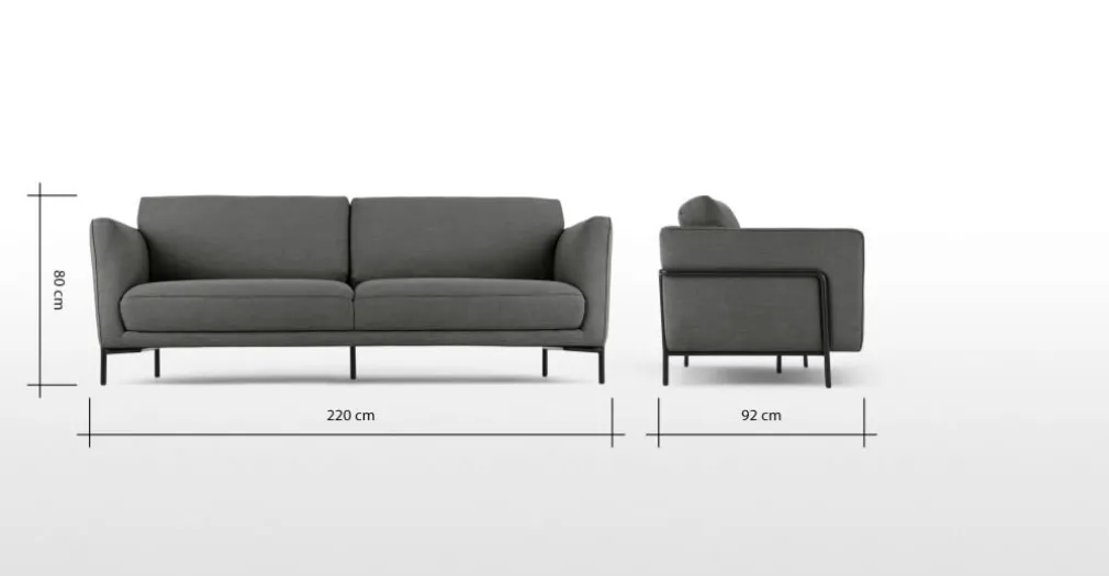 Sofá de 3 Cuerpos Everson – Gris Antracita