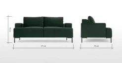 Sofá de 2 Cuerpos Frederik – Verde