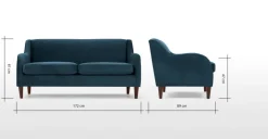 Sofá de 3 Cuerpos Helena – Azul Cerceta