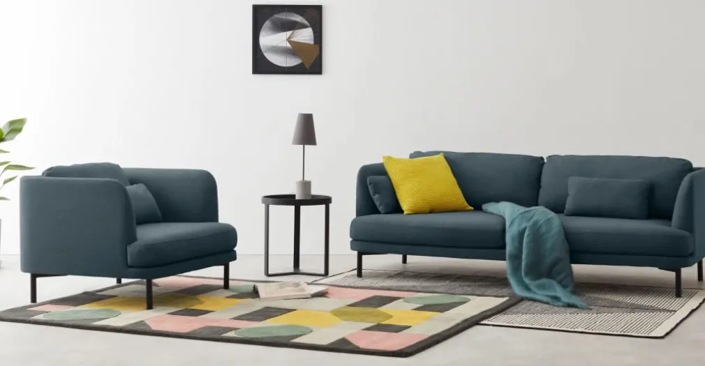 Sofá de 3 Cuerpos Herman – Azul Egeo