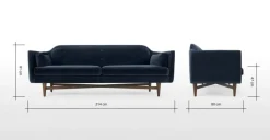 Sofá de 3 Cuerpos Imani – Azul Marino