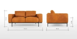 Sofá de 2 Cuerpos Jarrod – Canela