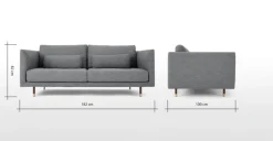 Sofá de 2 Cuerpos Jules – Gris Austria