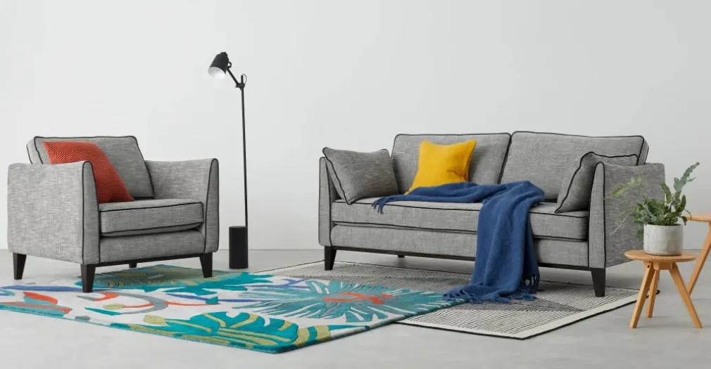 Sofá de 3 Cuerpos Keston – Gris Aviación