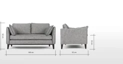 Sofá de 2 Cuerpos Keston – Gris Aviación