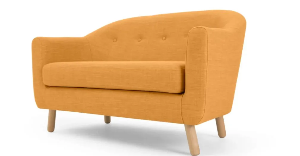 Sofá de 2 Cuerpos Lottie – Amarillo Miel